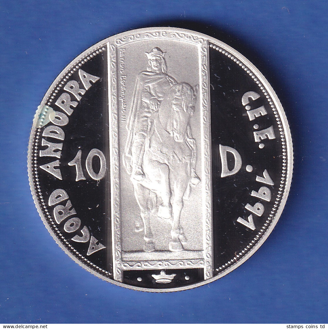 Andorra 1995 Silbermünze Ramon Berenguer III. 10 Diners/ECU 31,47g Ag925 PP - Andorre