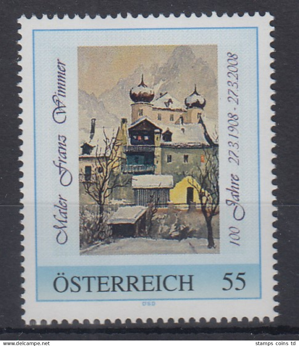 Österreich Meine Marke Maler Franz Wimmer Wert 0,55 **  - Timbres Personnalisés