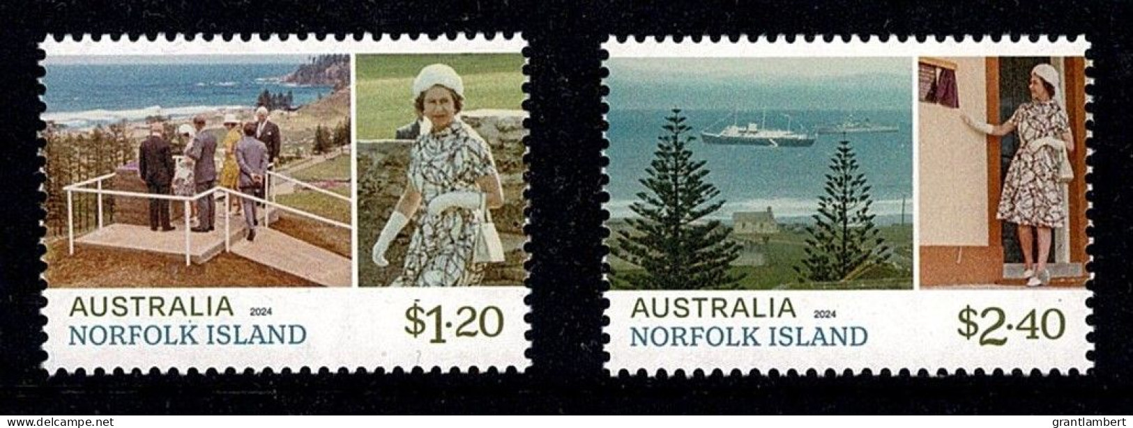 Norfolk Island 2024 Queen's Visit 1974 - 50 Years  Set Of 2 MNH - Isla Norfolk