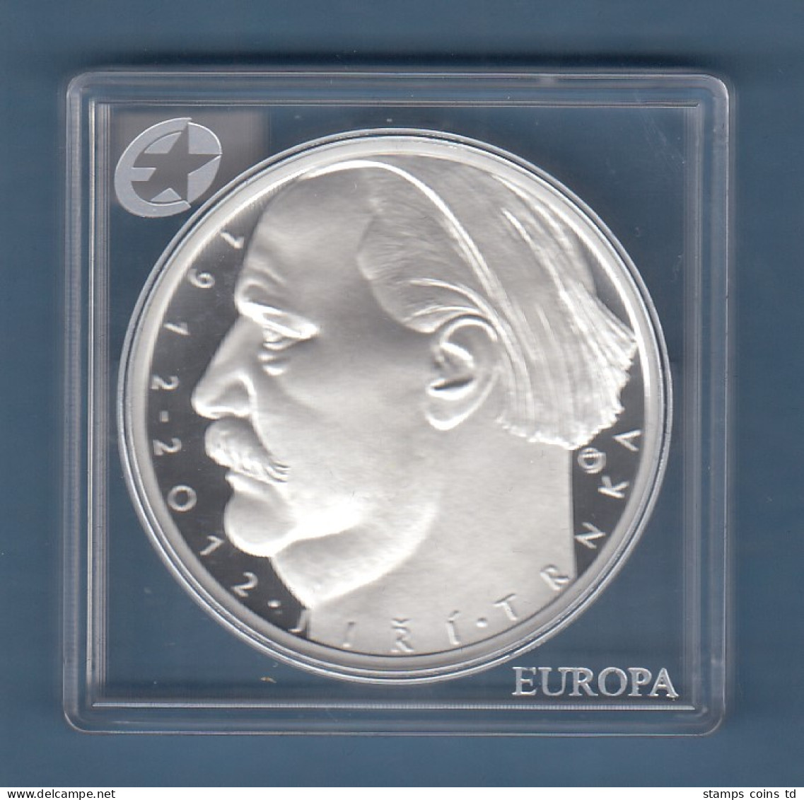 Tschechische Republik 2012 Jiri Trnka 500Kronen-Silber-Gedenkmünze PP - Repubblica Ceca