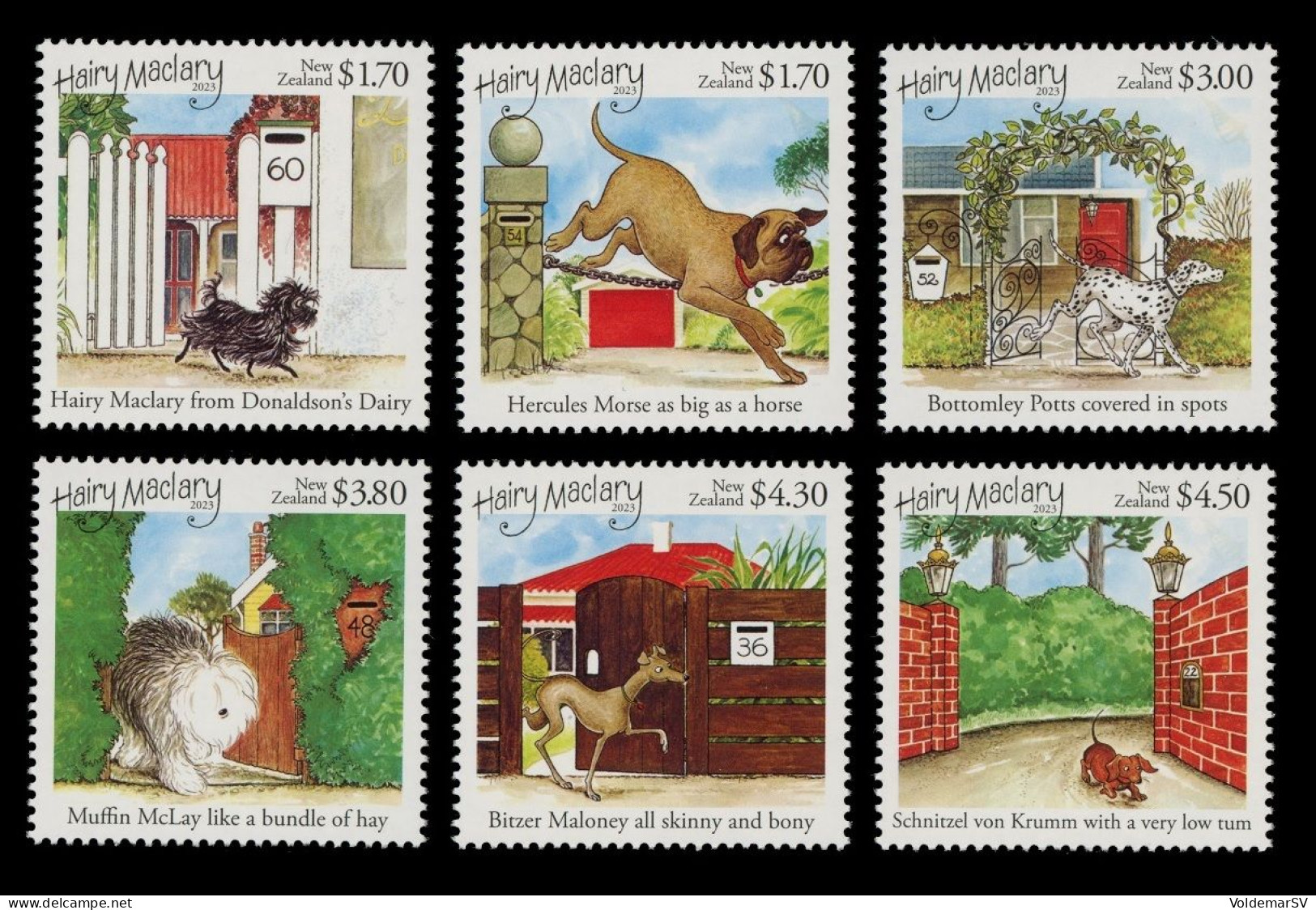 New Zealand 2023 Mih. 3991/96 Children's Literature. Hairy Maclary From Donaldson’s Dairy. Dogs MNH ** - Nuevos