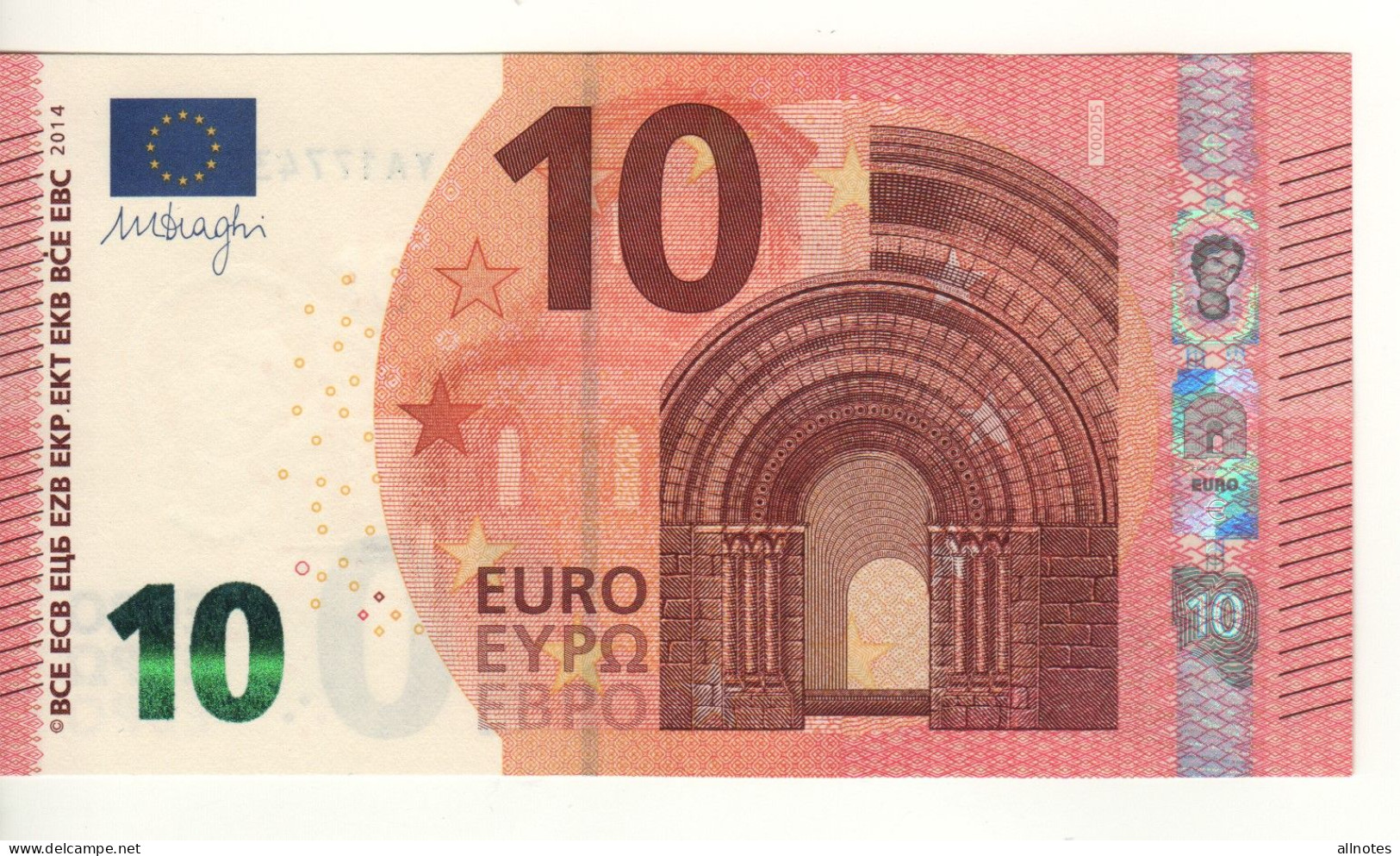 10 EURO  'Greece'    DRAGHI    Y 002 D5     YA1774302983   /  FDS - UNC - 10 Euro