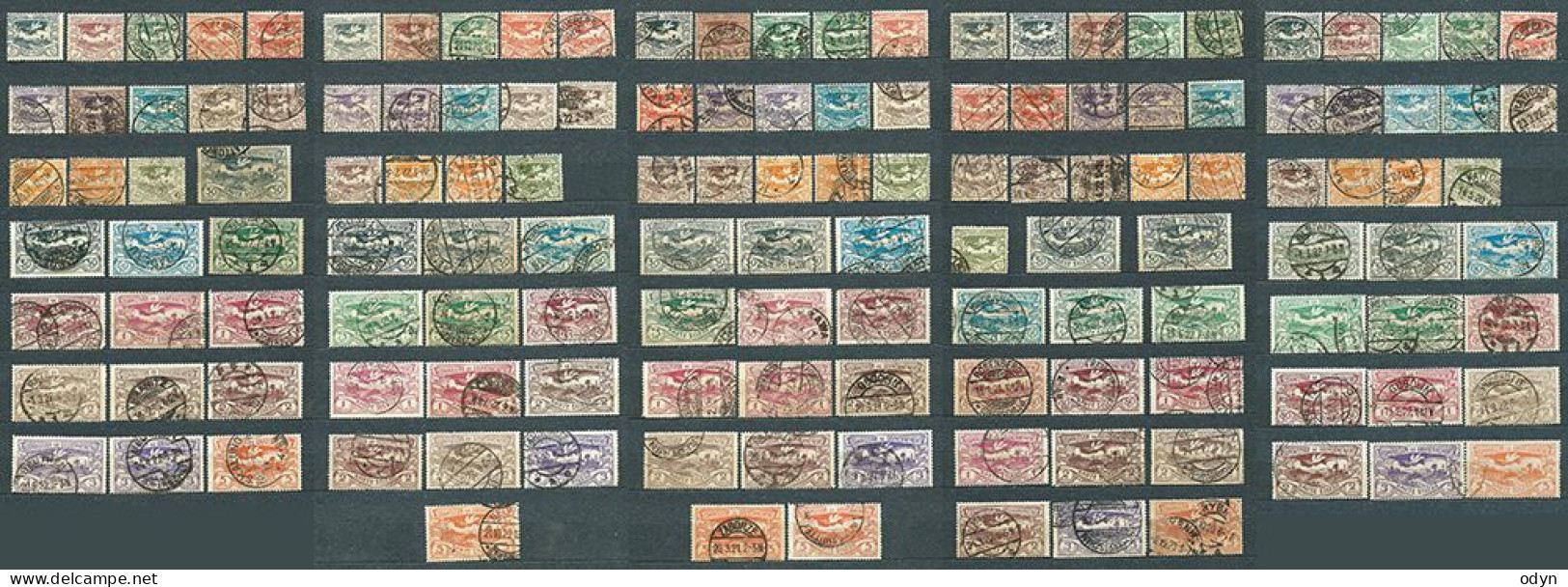 Plebiscite, Upper Silesia, 1920; Lot Of 5 ENHANCED Sets MiNr 13-29 (138 Stamps) - Used - Slesia