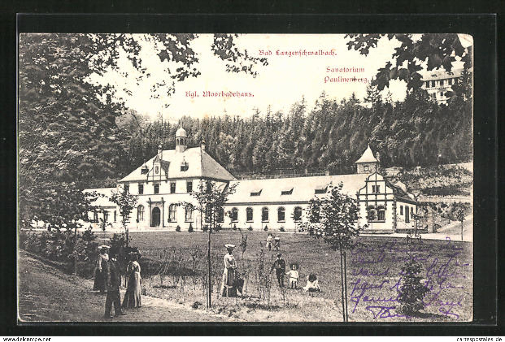 AK Bad Langenschwalbach, Kgl. Moorbadehaus, Sanatoirum Paulinenberg  - Langen