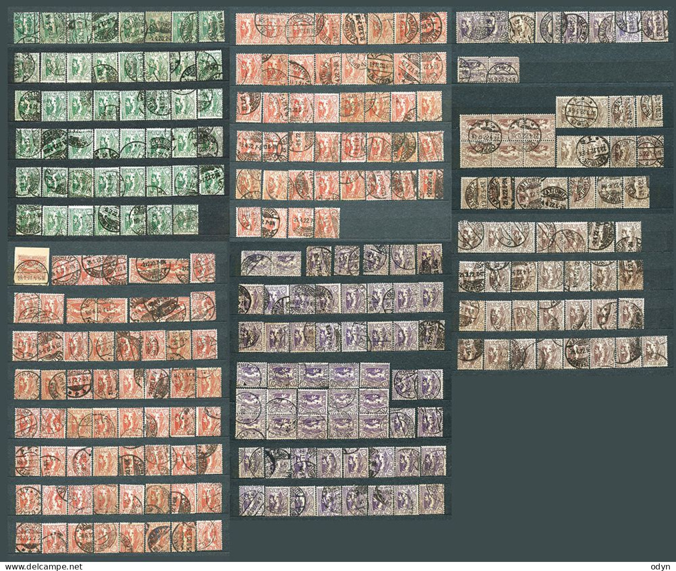 Plebiscite, Upper Silesia, 1920; Lot Of 287 Stamps From Set MiNr 13-29 - Used - Silezië