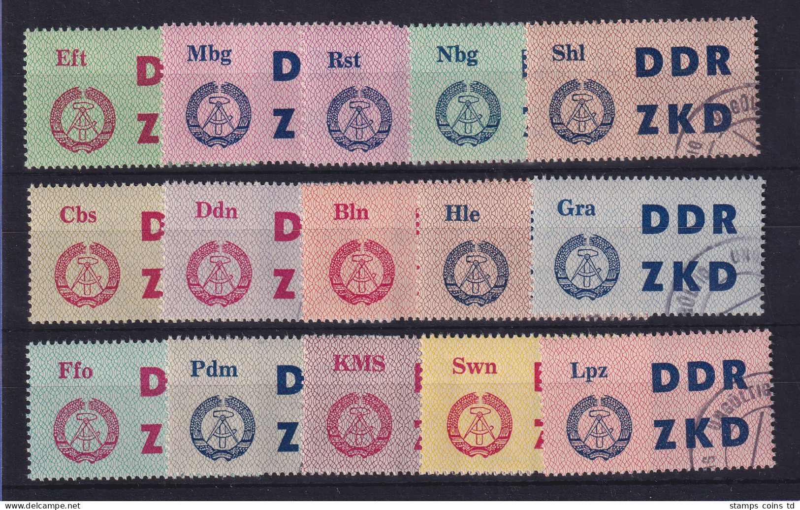 DDR 1963 Dienstmarken C Mi.-Nr. 1-15 Mit Ungültig-Stempel - Gebraucht