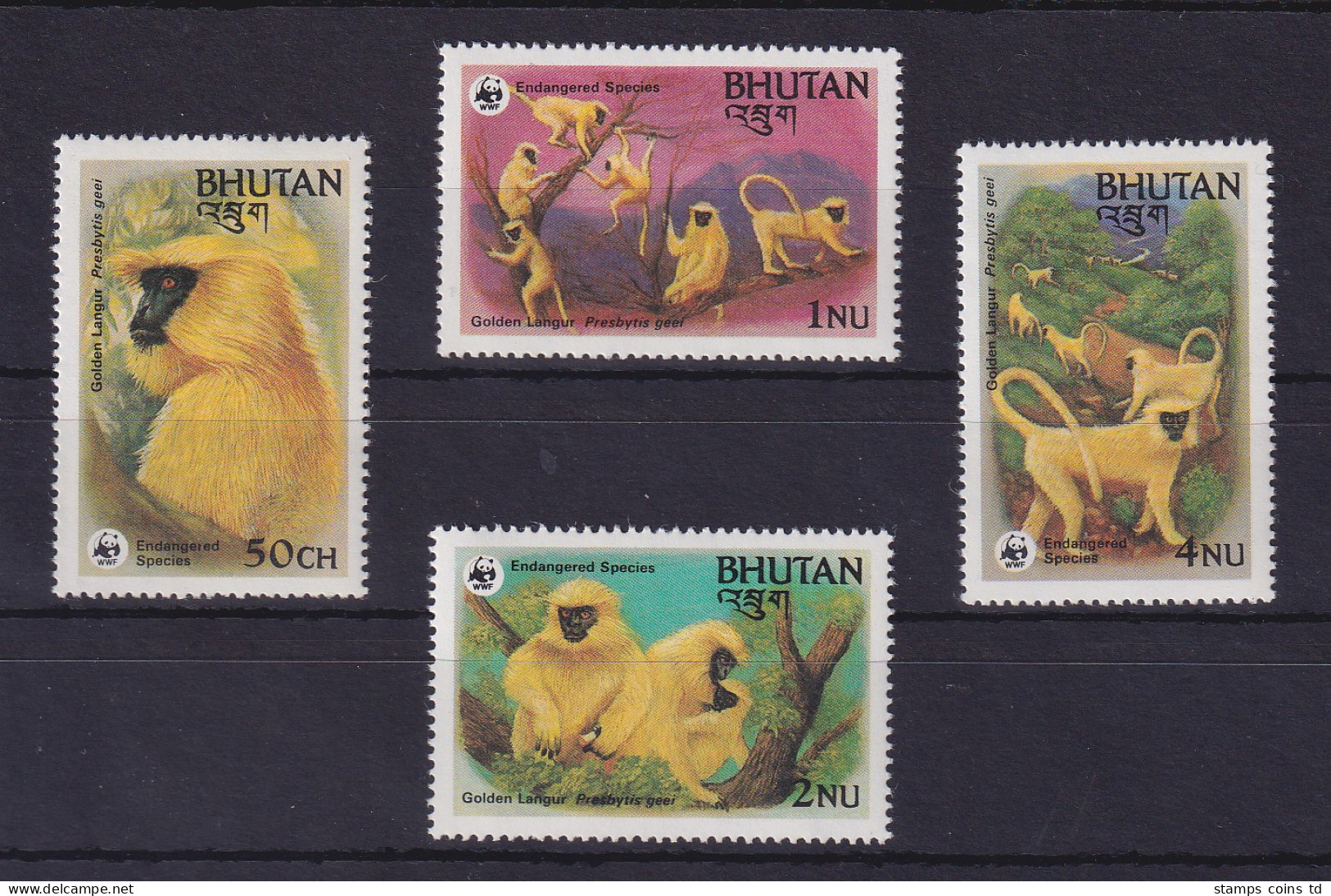 Bhutan 1994 Goldlangur Mi.-Nr. 840-843 Postfrisch ** - Bhoutan