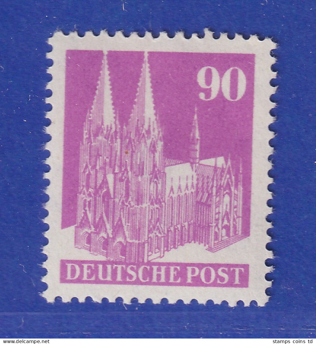 Bizone Bautenserie 90Pfg Kölner Dom Eng Gez.K14 Mi.-Nr. 96 IV W A **  - Postfris