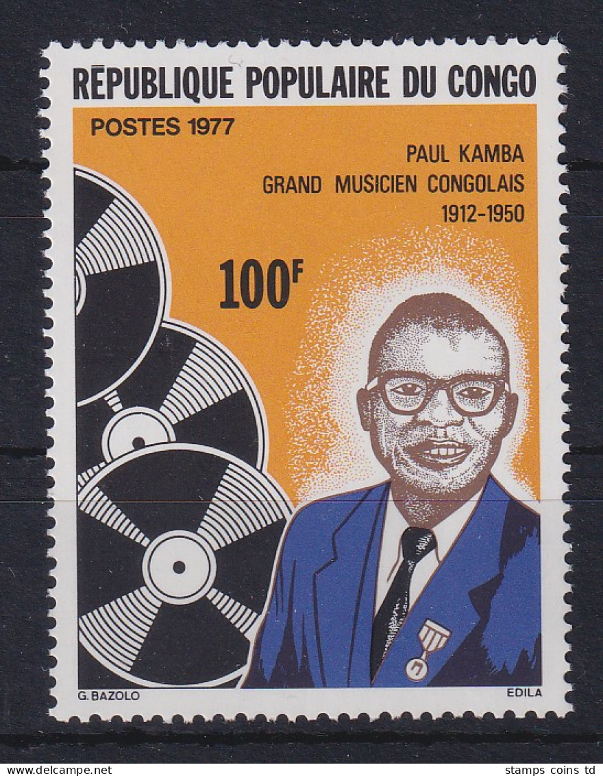 Kongo / Congo 1977 Musiker Paul Kamba Mi.-Nr. 592 Postfrisch **  - Other & Unclassified