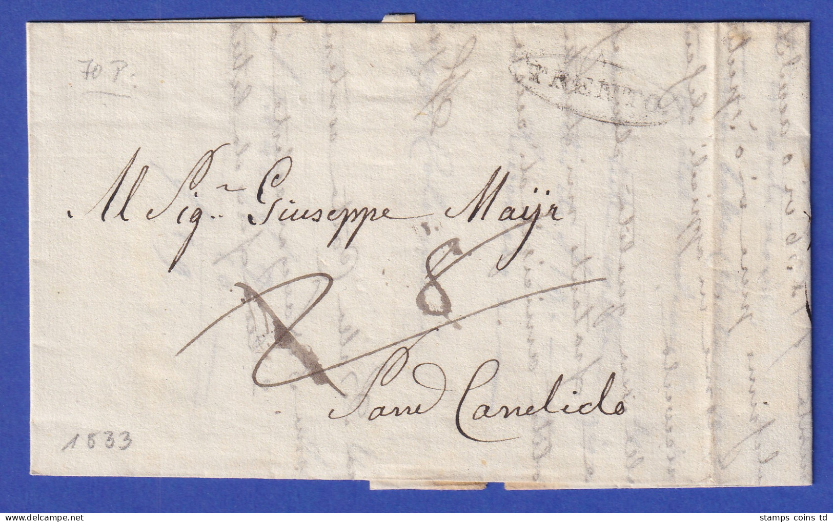 Österreich Geschäftsbrief Mit Ovalstempel TRENTO Von 1833 - ...-1850 Prephilately