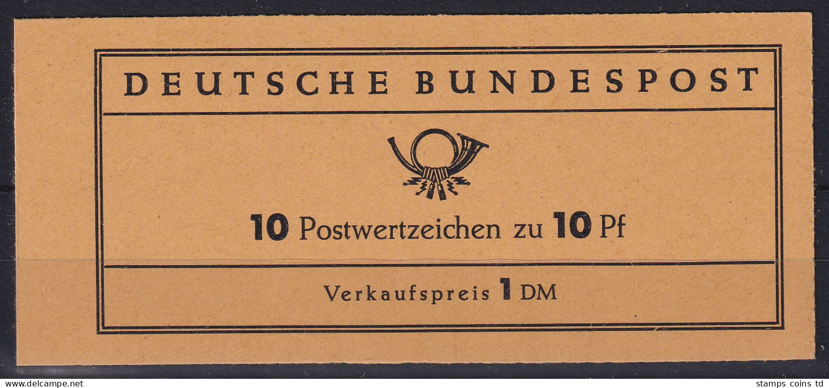 Bundesrepublik 1961 Markenheftchen Heuss Mi.-Nr. MH 6 E ** - 1951-1970