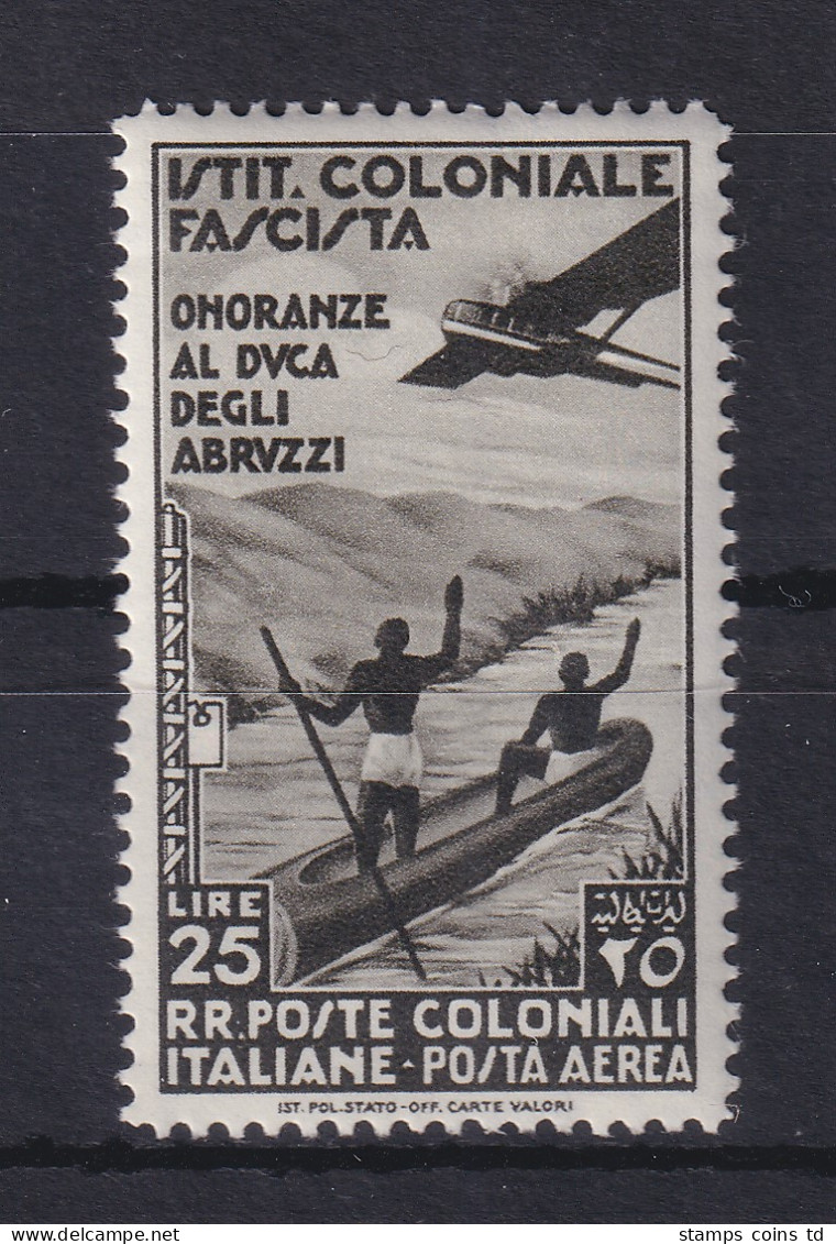 Italienische Kolonien 1934 Flugpostmarke Ludwig Amadeus Mi.-Nr. 75 Ungebraucht * - Collections (sans Albums)