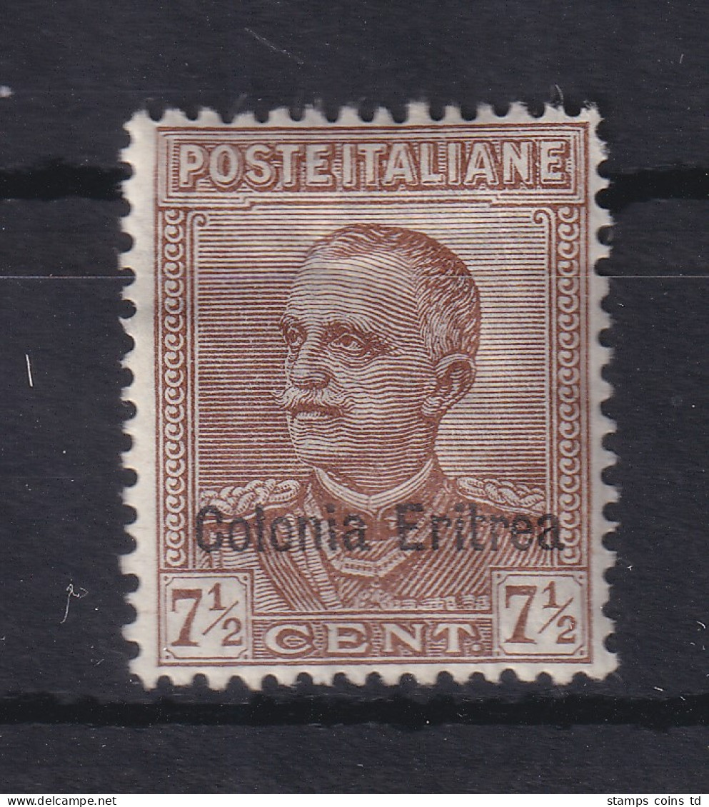 Italienisch-Eritrea 1928 Freimarke Viktor Emanuel III. 7 1/2 C. Mi.-Nr. 140 * - Eritrea