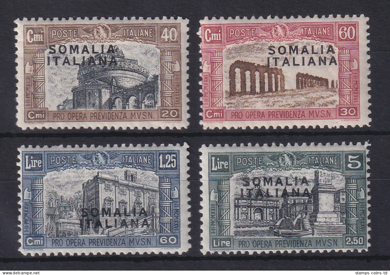 Italienisch-Somaliland 1927 National-Miliz Rom Mi.-Nr. 108-111 Satz Kpl. *  - Somalië (1960-...)