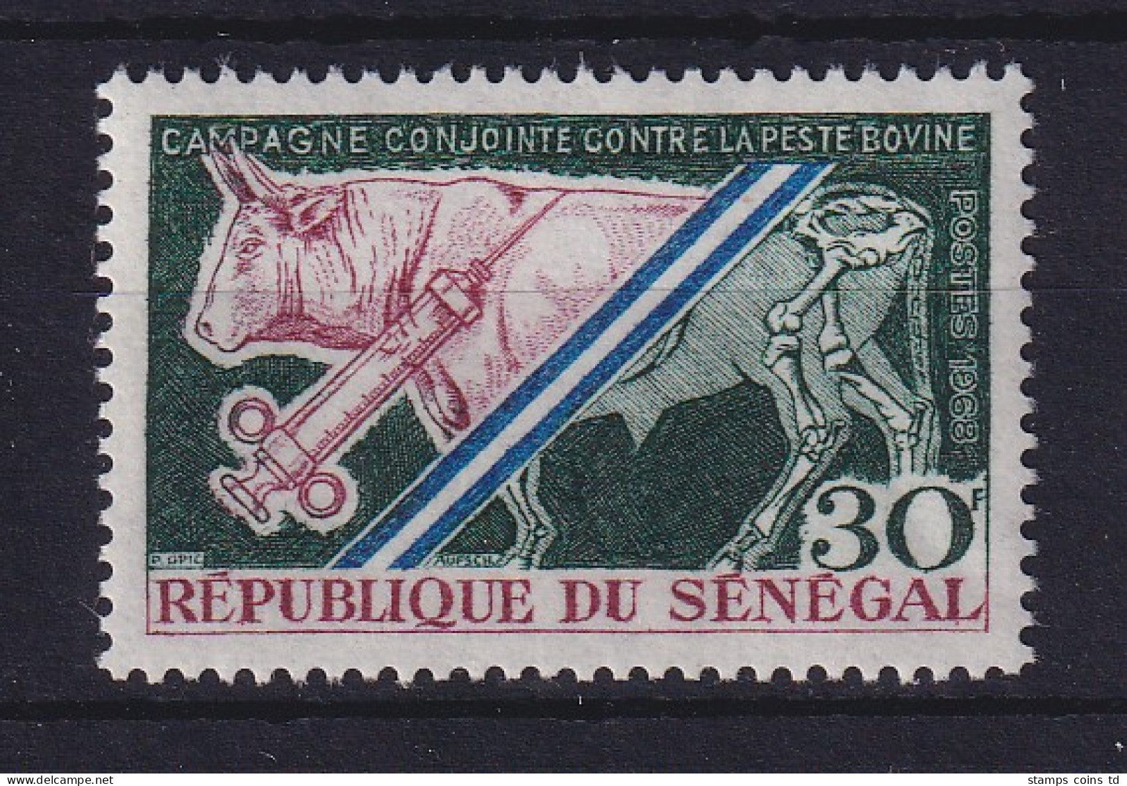 Senegal 1968 Kampf Gegen Die Rinderpest Mi.-Nr. 364 Postfrisch ** - Senegal (1960-...)