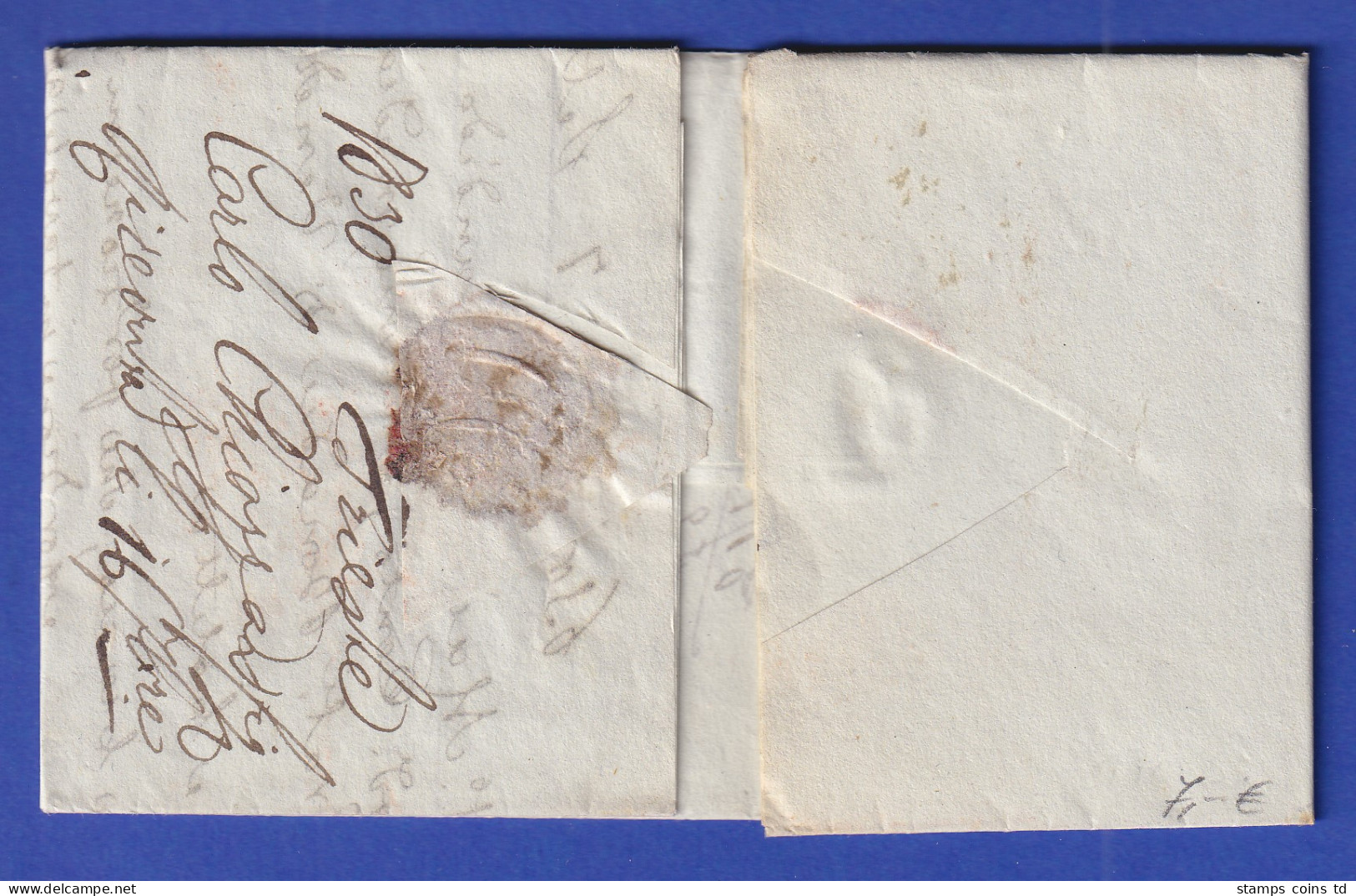 Österreich Geschäftsbrief Mit Oval-Stempel V.TRIEST Vom Jahre 1830 - ...-1850 Vorphilatelie