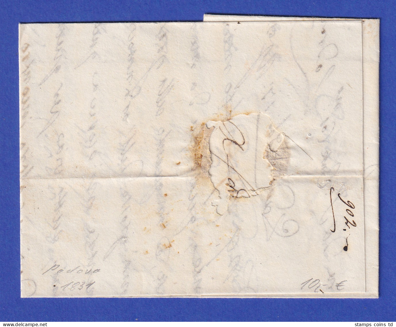 Österreich Brief Mit Zweizeiler PADOVA 1831 - ...-1850 Prefilatelia