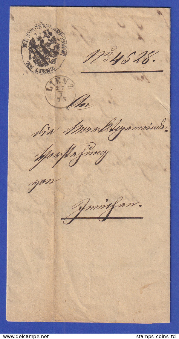 Österreich Dienstbrief Mit Rundstempel LIENZ 1873 - ...-1850 Préphilatélie