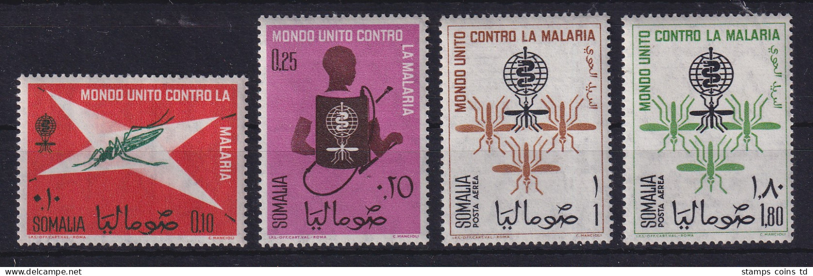 Somalia 1962 Kampf Gegen Die Malaria - Mücken Mi.-Nr. 39-42 Postfrisch ** - Somalie (1960-...)