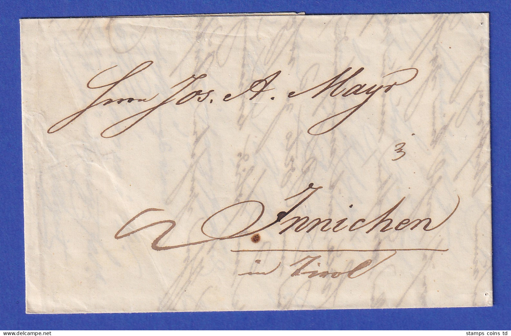 Österreich Geschäftsbrief An Jos. A. Mayr In Innichen In Tirol 1848 - ...-1850 Voorfilatelie