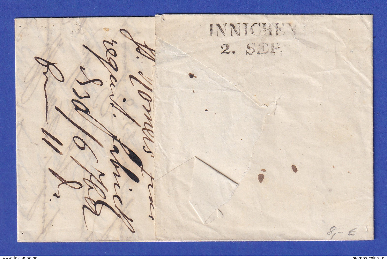 Österreich Geschäftsbrief An Jos. A. Mayr In Innichen In Tirol 1848 - ...-1850 Prephilately