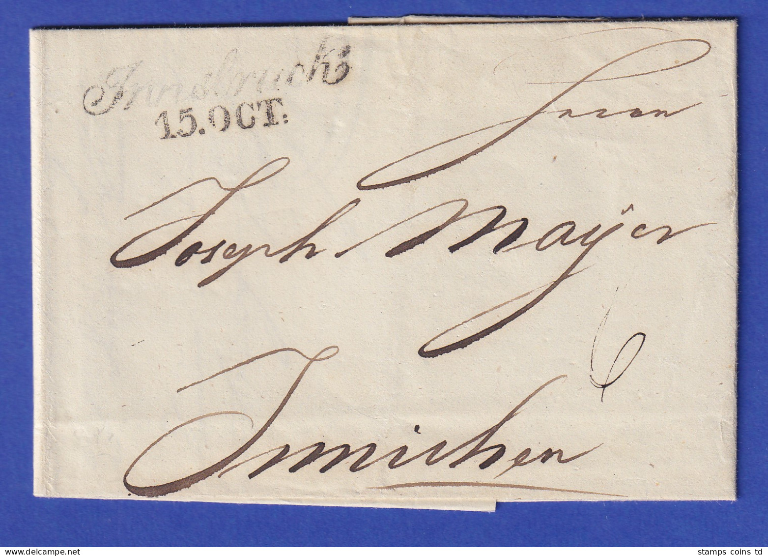Österreich Geschäftsbrief Mit Zweizeiler INNSBRUCK 1837 - ...-1850 Préphilatélie