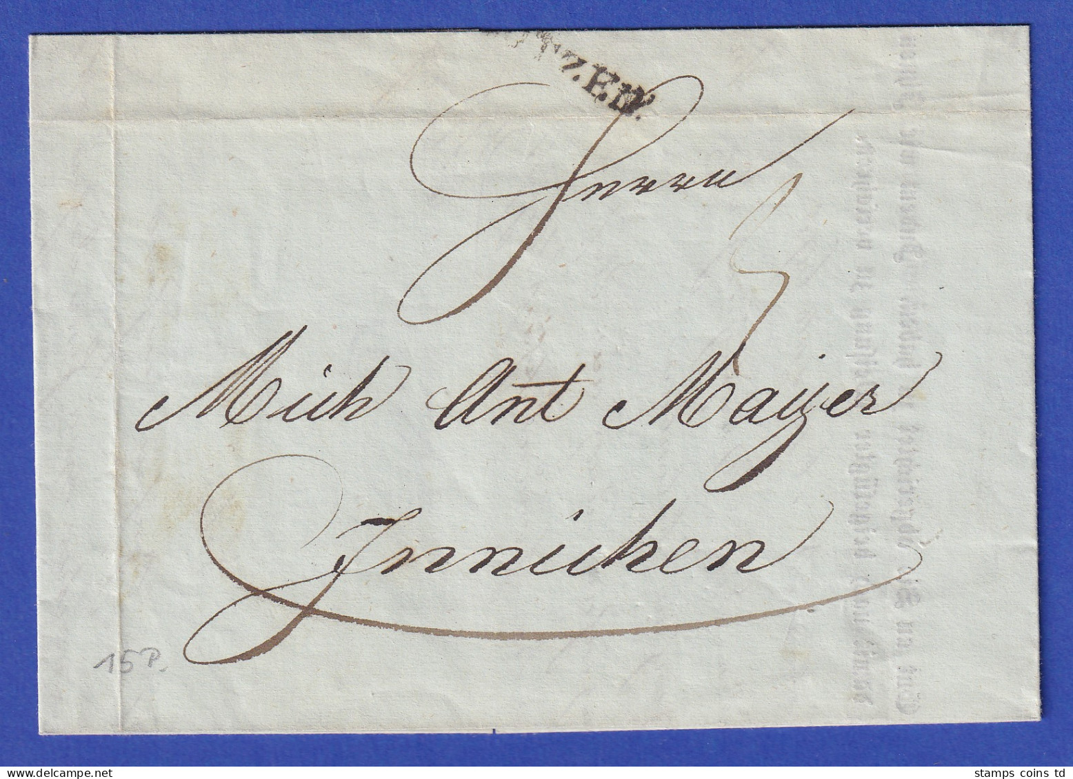 Österreich Geschäftsbrief Mit Einzeiler BOTZEN 1836 - ...-1850 Prephilately