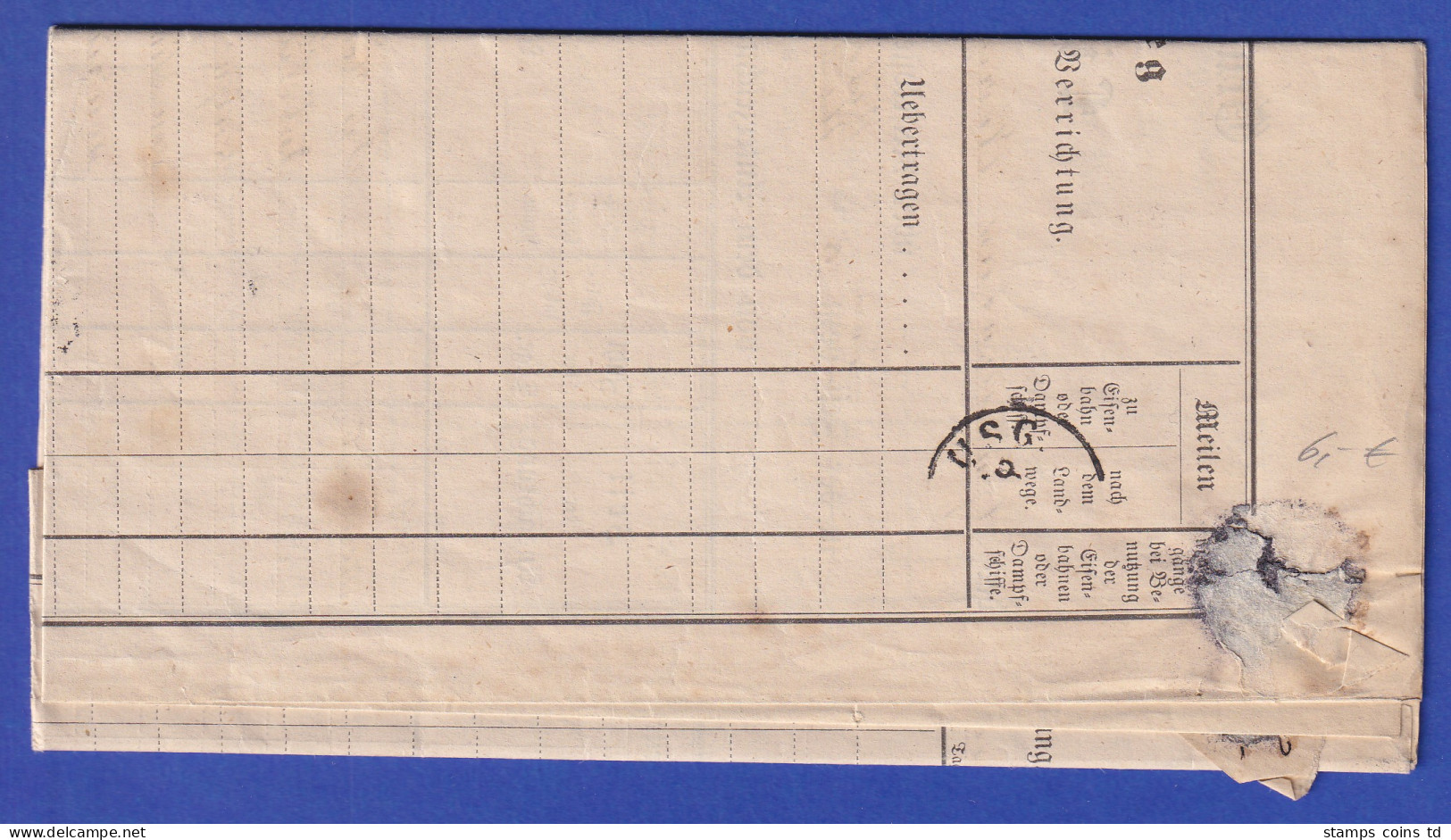 Hessen Dienstbrief Mit Rundstempel LIMBURG A.D. LAHN 1869 - Other & Unclassified