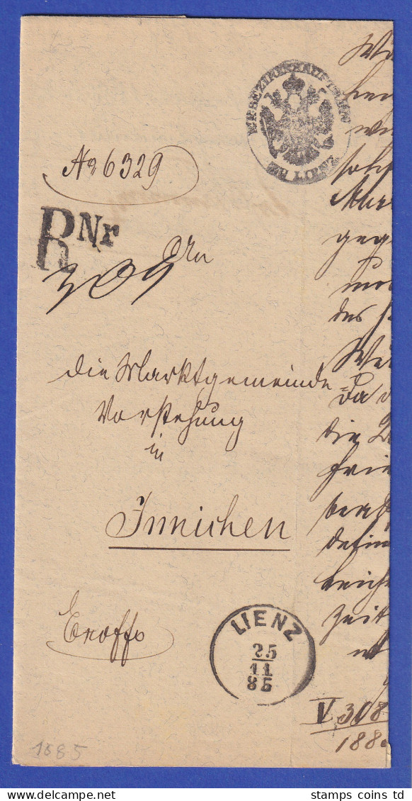 Österreich Dienstbrief Mit Rundstempel LIENZ 1885  - ...-1850 Préphilatélie