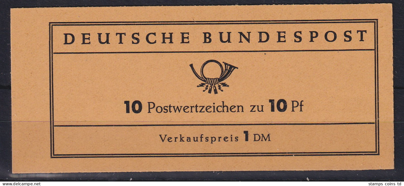 Bundesrepublik 1961 Markenheftchen Th. Heuss Mi.-Nr. MH 6 E ** - 1951-1970