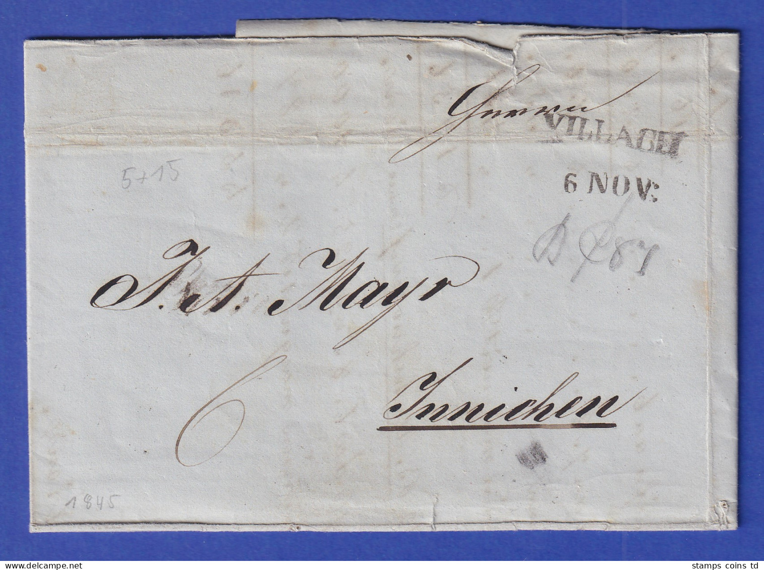 Österreich Geschäftsbrief Mit Zweizeiler VILLACH 1845 - ...-1850 Prephilately