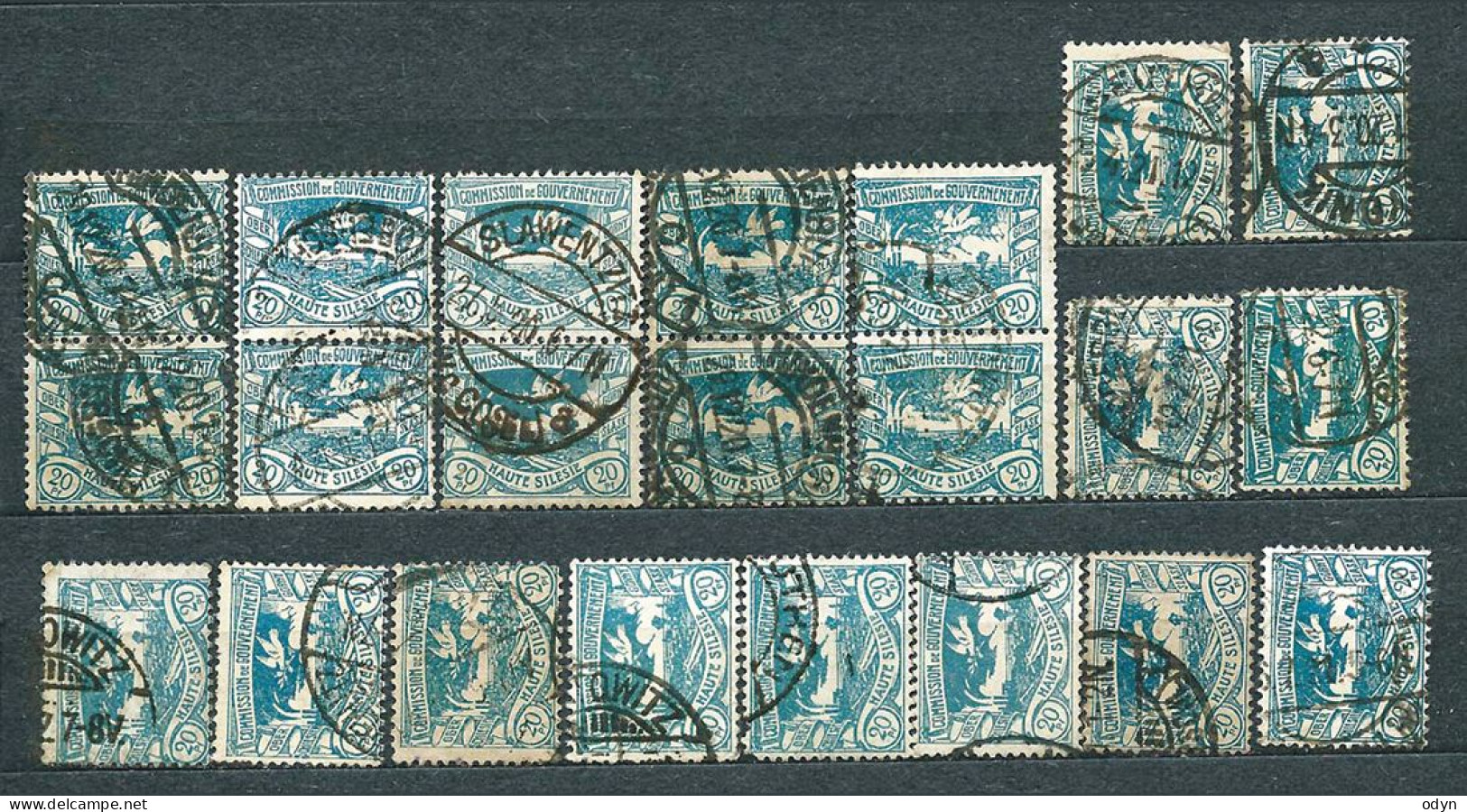 Plebiscite, Upper Silesia, 1920; Lot Of 155 Stamps MiNr 18 (from Set MiNr 13-29) - Used - Silésie