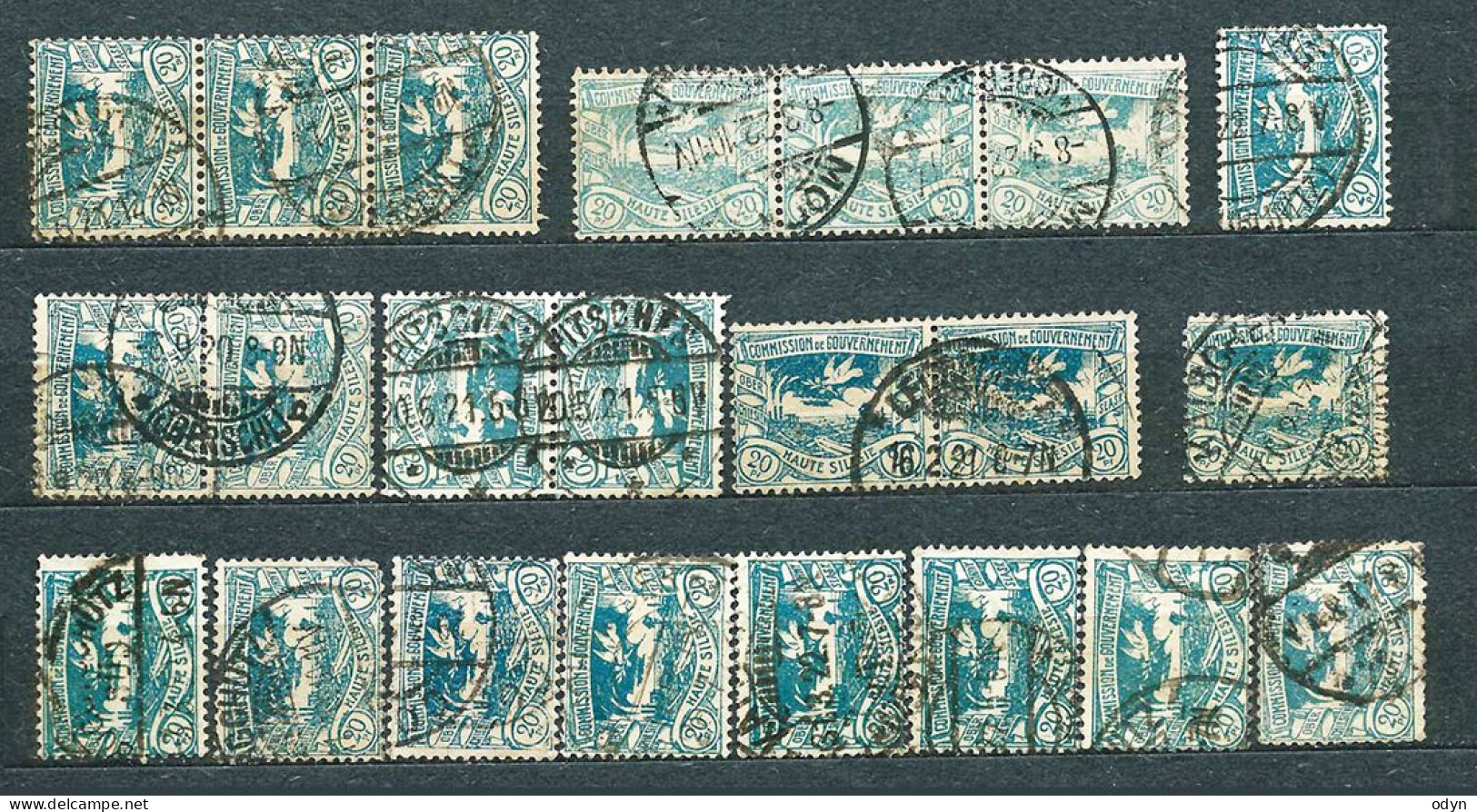 Plebiscite, Upper Silesia, 1920; Lot Of 155 Stamps MiNr 18 (from Set MiNr 13-29) - Used - Slesia