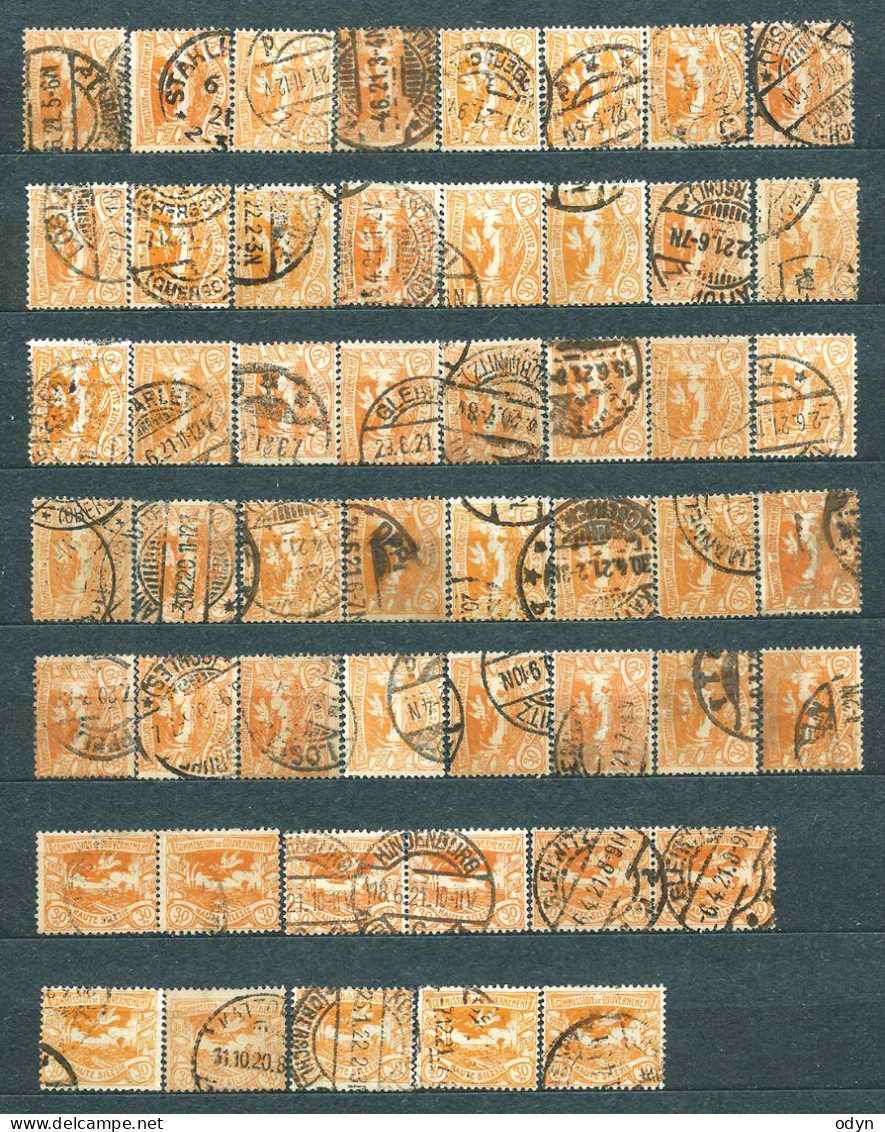 Plebiscite, Upper Silesia, 1920; Lot Of 210 Stamps From Set MiNr 13-29 - Used - Silezië