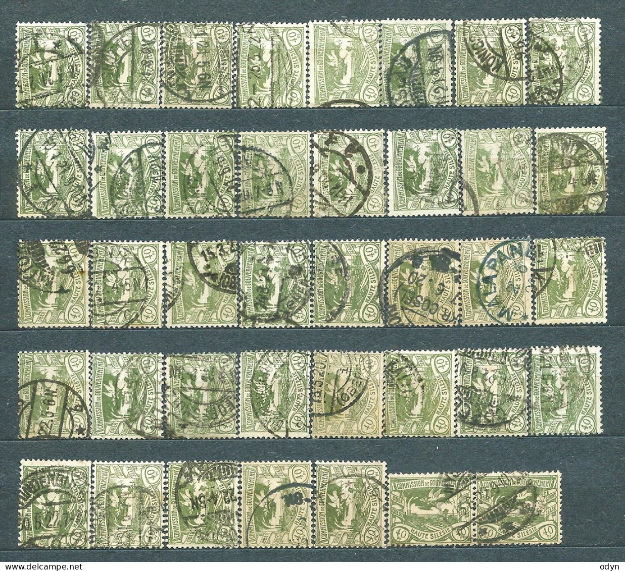 Plebiscite, Upper Silesia, 1920; Lot Of 210 Stamps From Set MiNr 13-29 - Used - Silésie