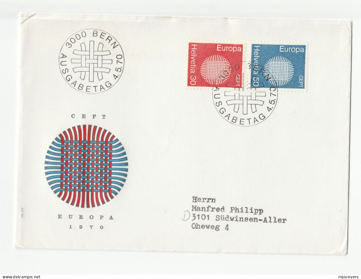 EUROPA 10 diff SWITZERLAND FDCs 1959 - 1977 fdc cover stamps