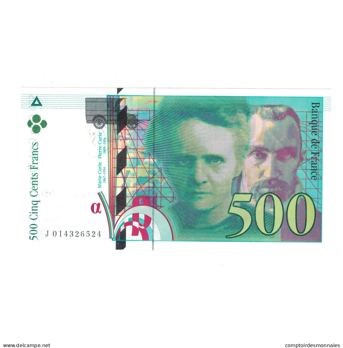 France, 500 Francs, Pierre Et Marie Curie, 1994, J014326524, SUP, Fayette:76.01 - 500 F 1994-2000 ''Pierre En Marie Curie''