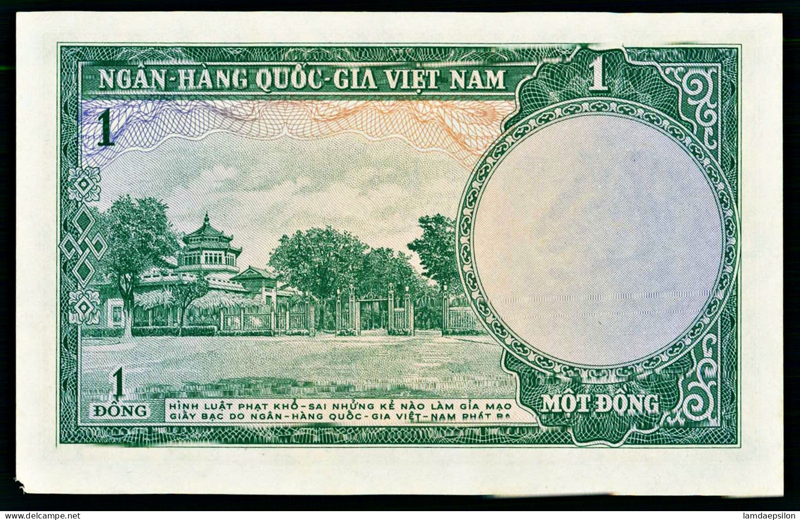 A10  VIET-NAM   BILLETS DU MONDE   BANKNOTES  1 DONG 1956 - Viêt-Nam