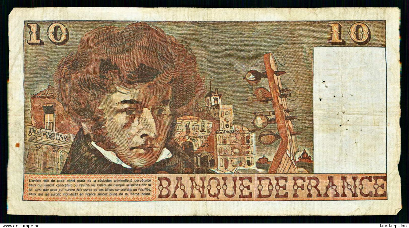 A10  FRANCE   BILLETS DU MONDE   BANKNOTES  10 FRANCS 1976 - 10 F 1972-1978 ''Berlioz''