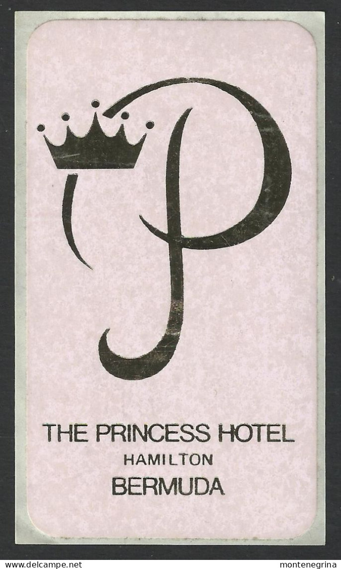 ISLAND - HAMILTON - Hotel PRINCESS Luggage Label - 6 X 10 Cm (see Sales Conditions) - Hotel Labels