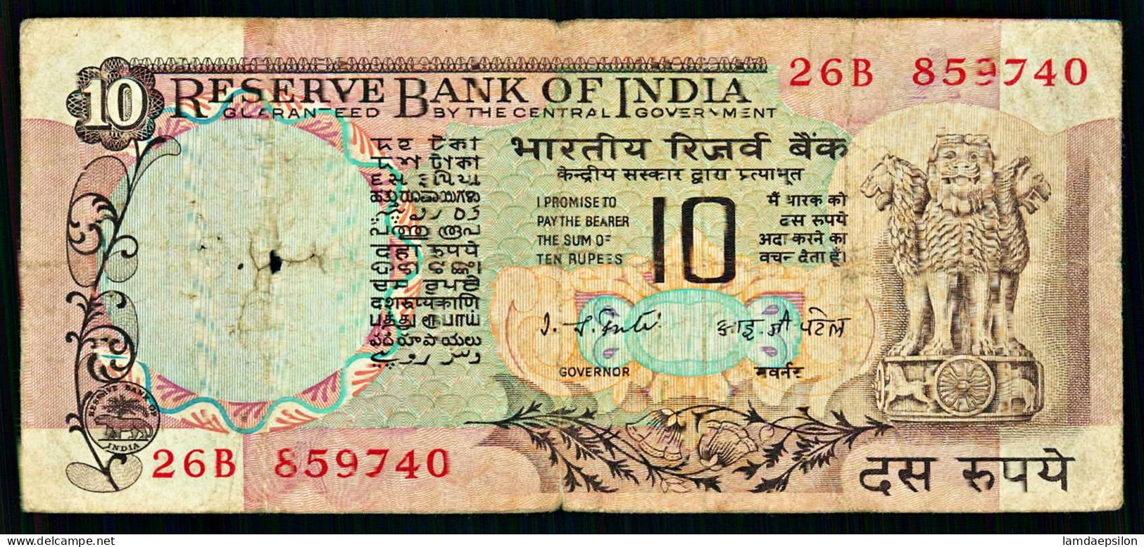 A10  INDIA   BILLETS DU MONDE   BANKNOTES  10 RUPEES 1990 - India