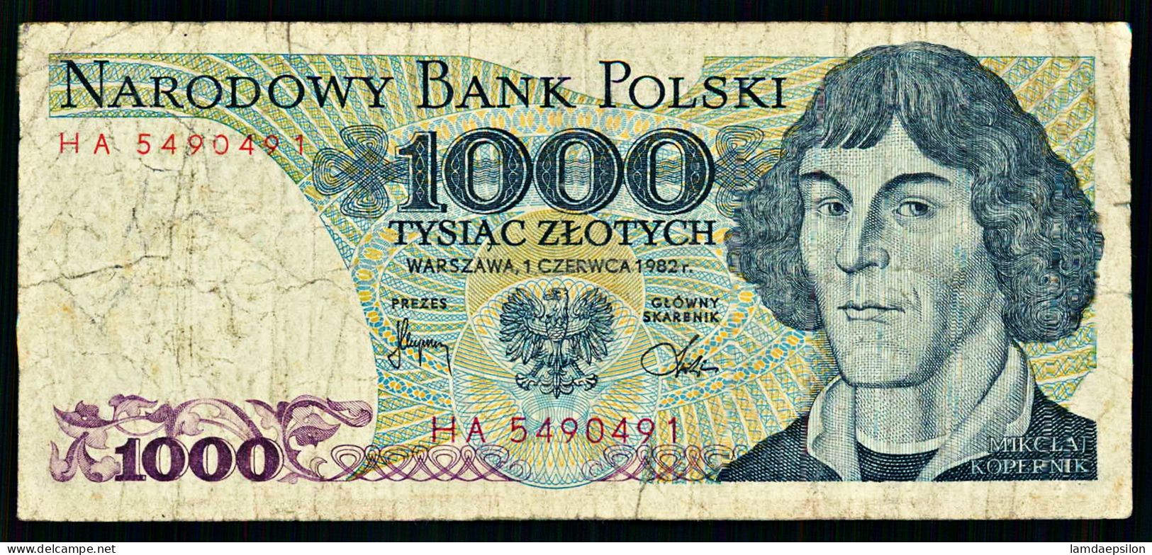 A10  POLOGNE   BILLETS DU MONDE   BANKNOTES  1000 ZLOTYCH 1982 - Polonia