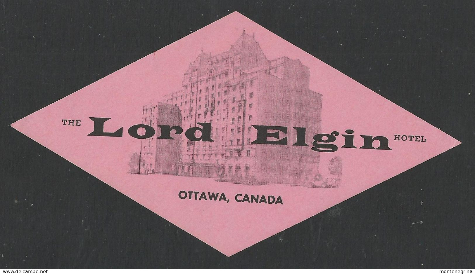 CANADA - OTTAWA - Hotel LORD ELGIN Luggage Label - 14 X 7,5 Cm (see Sales Conditions) - Etiketten Van Hotels