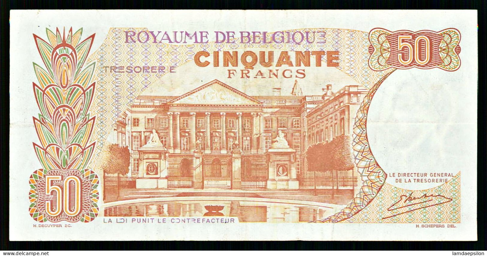 A10  BELGIQUE   BILLETS DU MONDE   BANKNOTES  50 FRANCS 1966 - [ 9] Colecciones