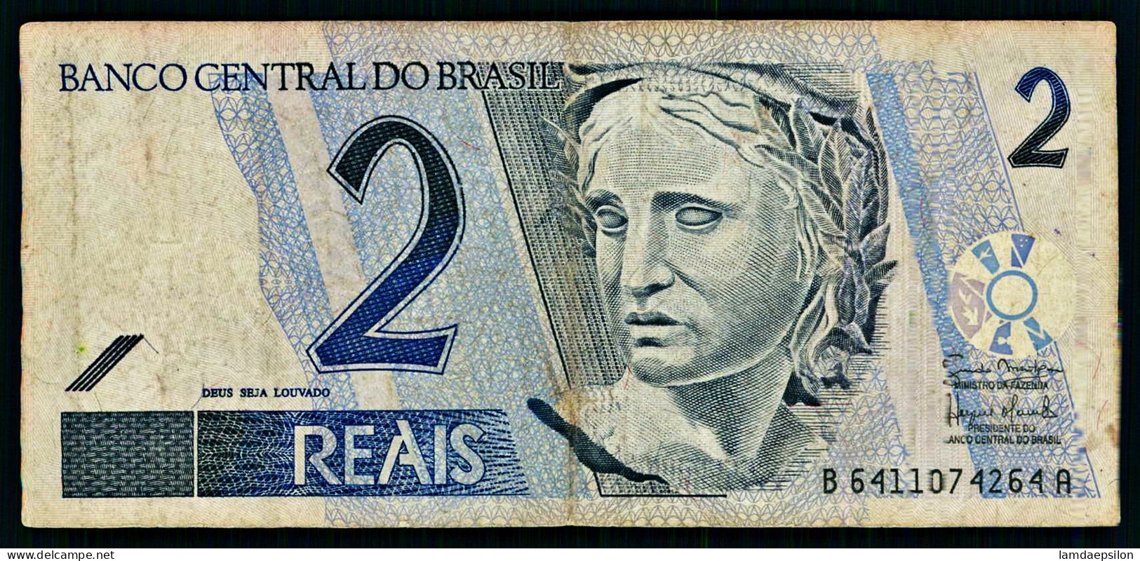 A10  BRAZIL   BILLETS DU MONDE   BANKNOTES  2 REAIS 2001 - Brésil