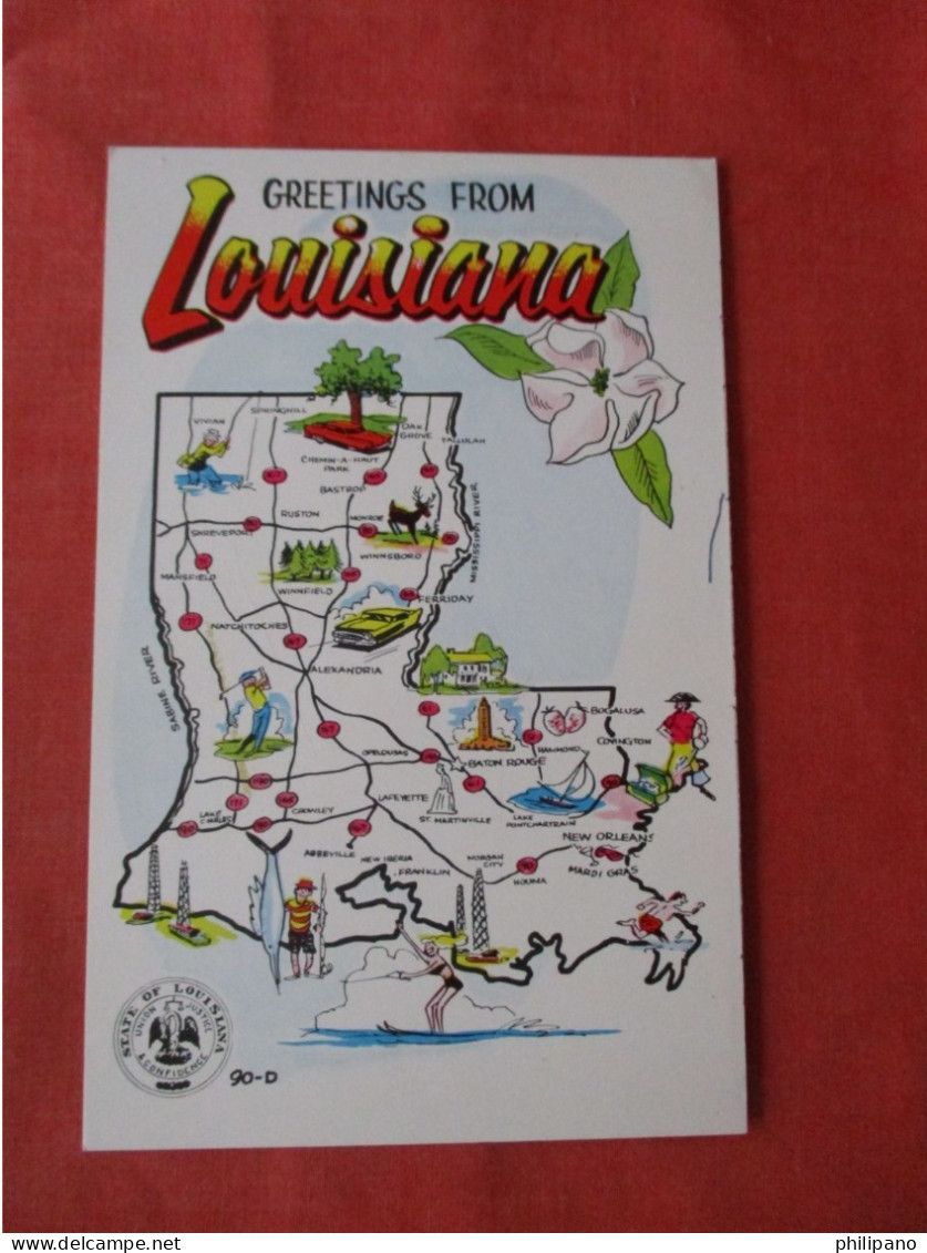Map Greetings - Louisiana >       Ref 6358 - Autres & Non Classés