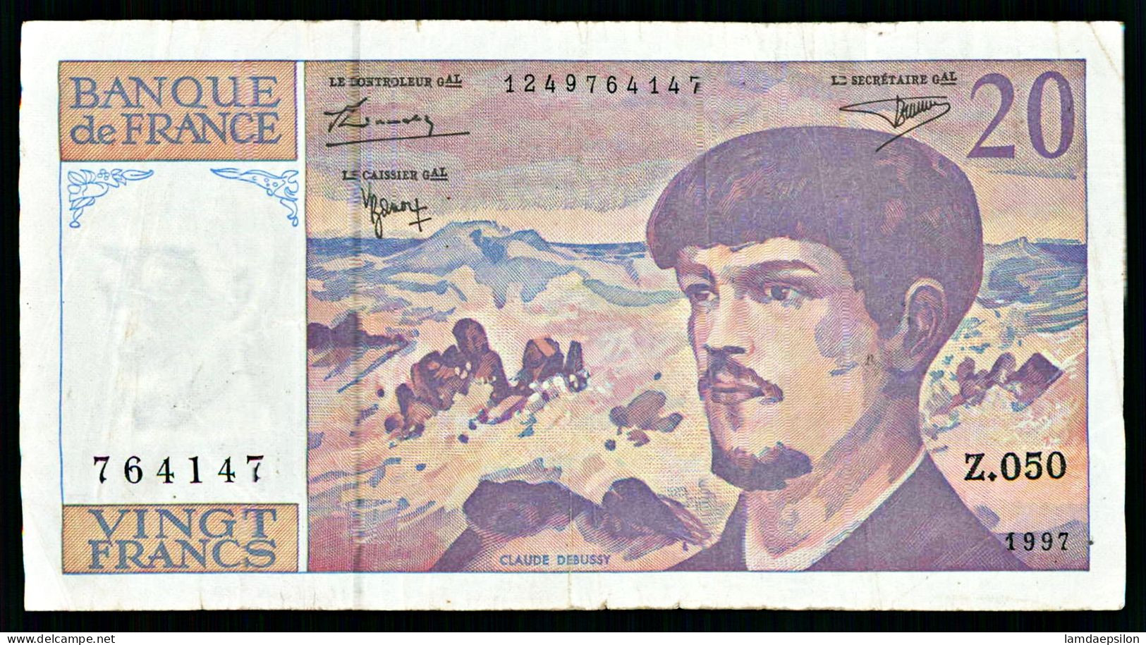 A10  FRANCE   BILLETS DU MONDE   BANKNOTES  20 FRANCS 1997 - 20 F 1980-1997 ''Debussy''