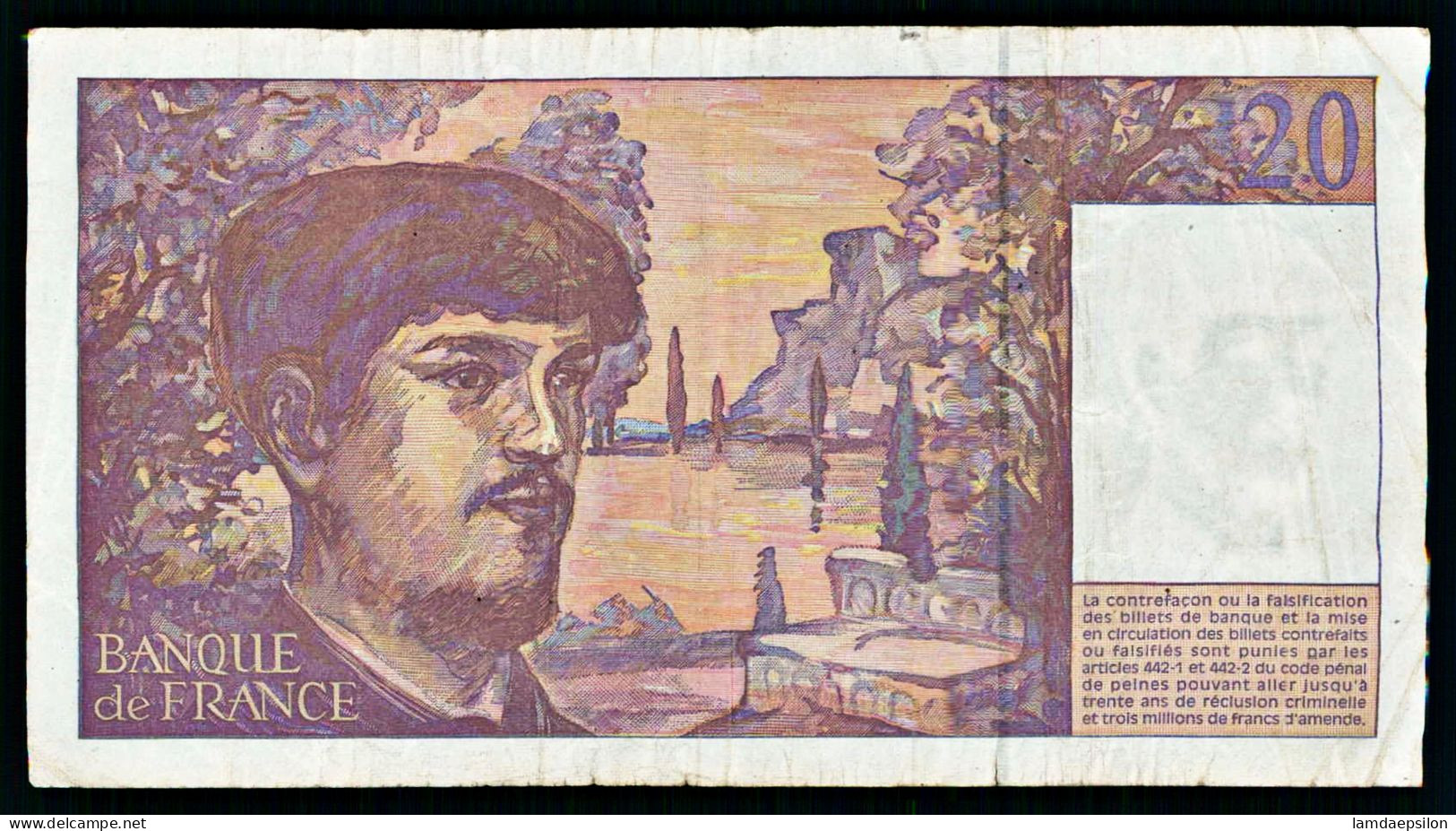 A10  FRANCE   BILLETS DU MONDE   BANKNOTES  20 FRANCS 1997 - 20 F 1980-1997 ''Debussy''