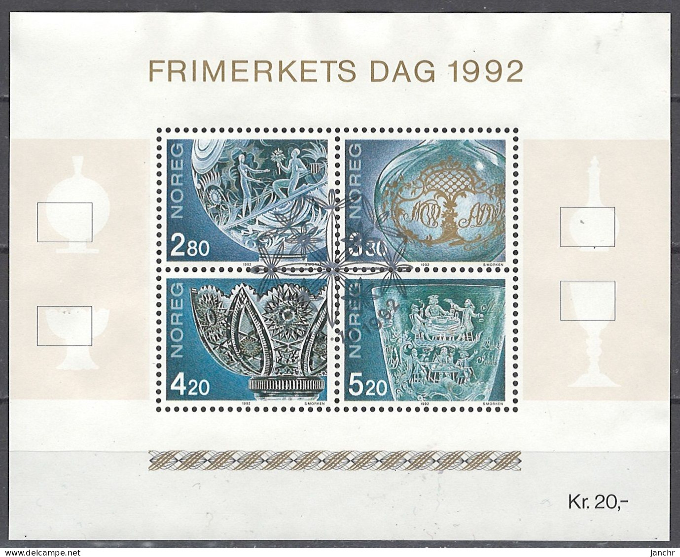 Norwegen Norway 1992. Mi. Block 18, Used O - Blokken & Velletjes