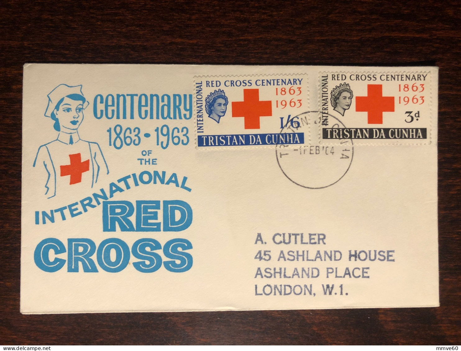 TRISTAN DA CUNHA FDC COVER 1963 YEAR RED CROSS HEALTH MEDICINE STAMPS - Tristan Da Cunha